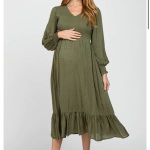 PinkBlush Olive Smock Dress-Maternity